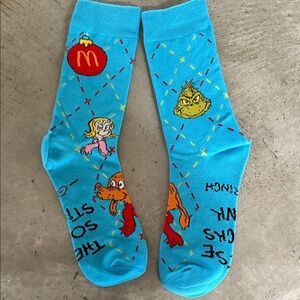 McDonald's Blue Cartoon Socks